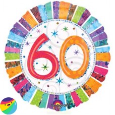 Folija balon - 60 Holografski pisan Folija balon - 60 Holografski pisan